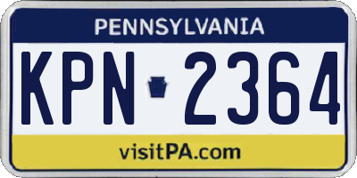 PA license plate KPN2364