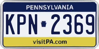 PA license plate KPN2369