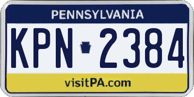 PA license plate KPN2384