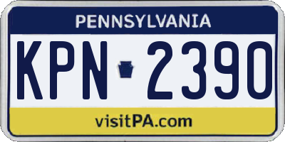 PA license plate KPN2390