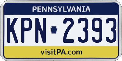 PA license plate KPN2393