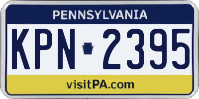 PA license plate KPN2395