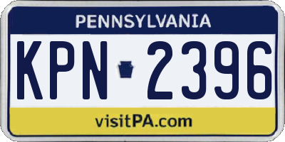 PA license plate KPN2396