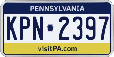PA license plate KPN2397