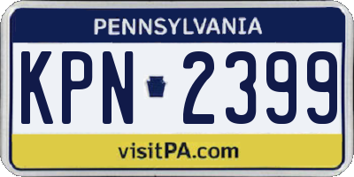 PA license plate KPN2399