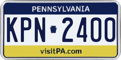 PA license plate KPN2400