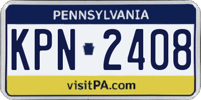 PA license plate KPN2408