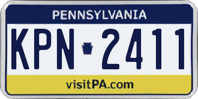 PA license plate KPN2411