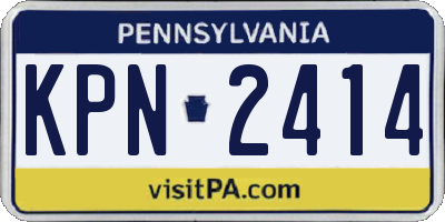 PA license plate KPN2414