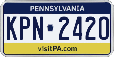 PA license plate KPN2420