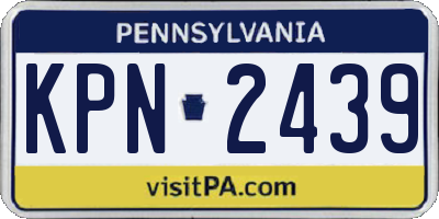 PA license plate KPN2439