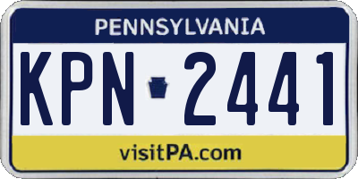 PA license plate KPN2441