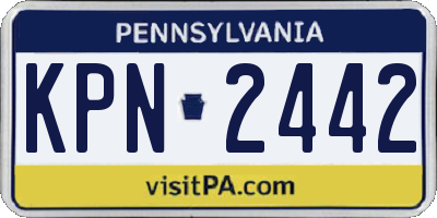 PA license plate KPN2442