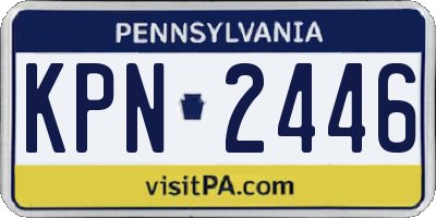PA license plate KPN2446