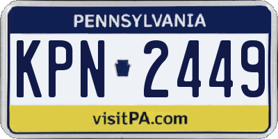 PA license plate KPN2449