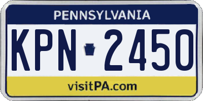 PA license plate KPN2450