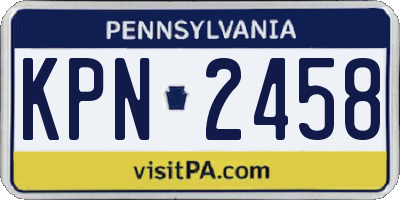 PA license plate KPN2458