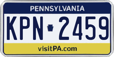 PA license plate KPN2459