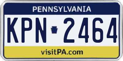 PA license plate KPN2464