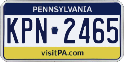 PA license plate KPN2465