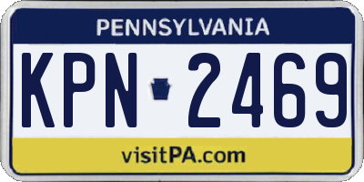 PA license plate KPN2469