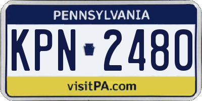 PA license plate KPN2480