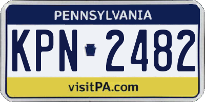 PA license plate KPN2482
