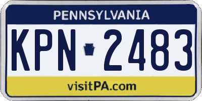 PA license plate KPN2483