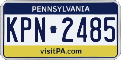 PA license plate KPN2485