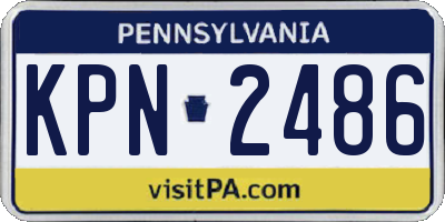 PA license plate KPN2486