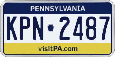 PA license plate KPN2487