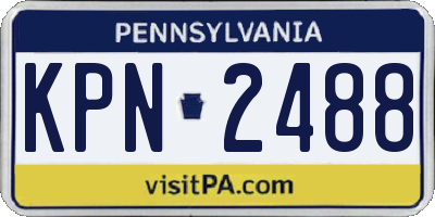 PA license plate KPN2488