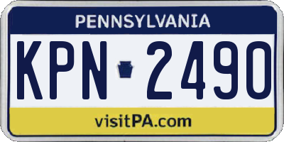 PA license plate KPN2490