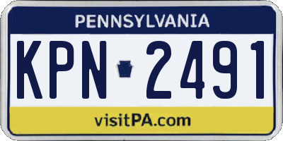 PA license plate KPN2491