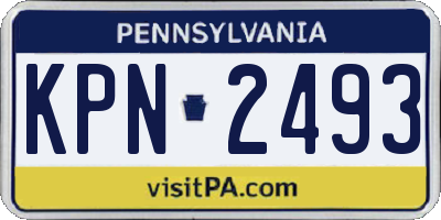 PA license plate KPN2493