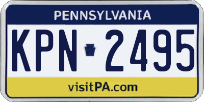 PA license plate KPN2495