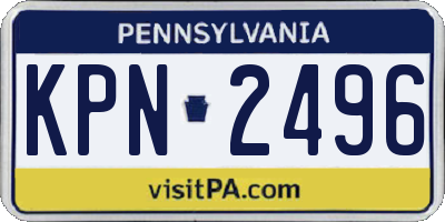 PA license plate KPN2496
