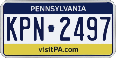 PA license plate KPN2497