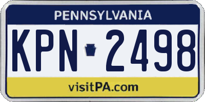 PA license plate KPN2498