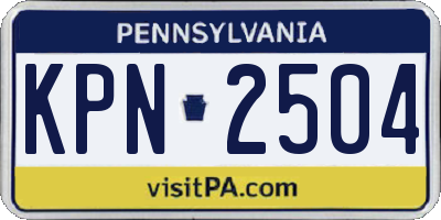 PA license plate KPN2504