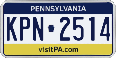 PA license plate KPN2514