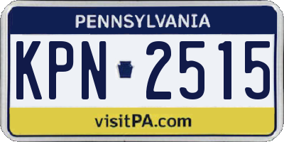 PA license plate KPN2515