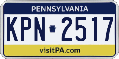 PA license plate KPN2517