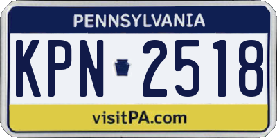 PA license plate KPN2518