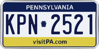 PA license plate KPN2521
