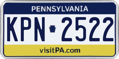 PA license plate KPN2522