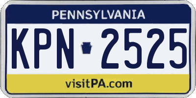 PA license plate KPN2525
