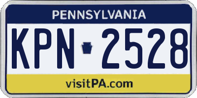 PA license plate KPN2528