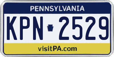 PA license plate KPN2529