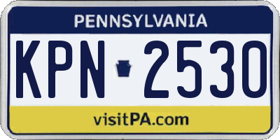 PA license plate KPN2530